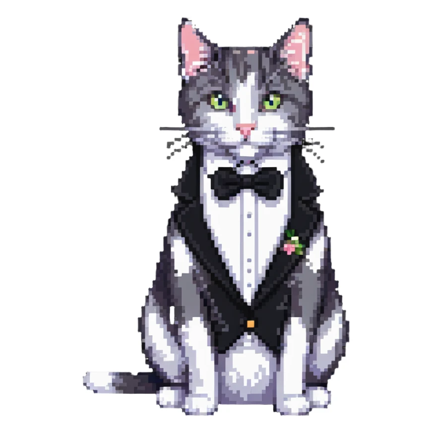 tuxedo cat sticker