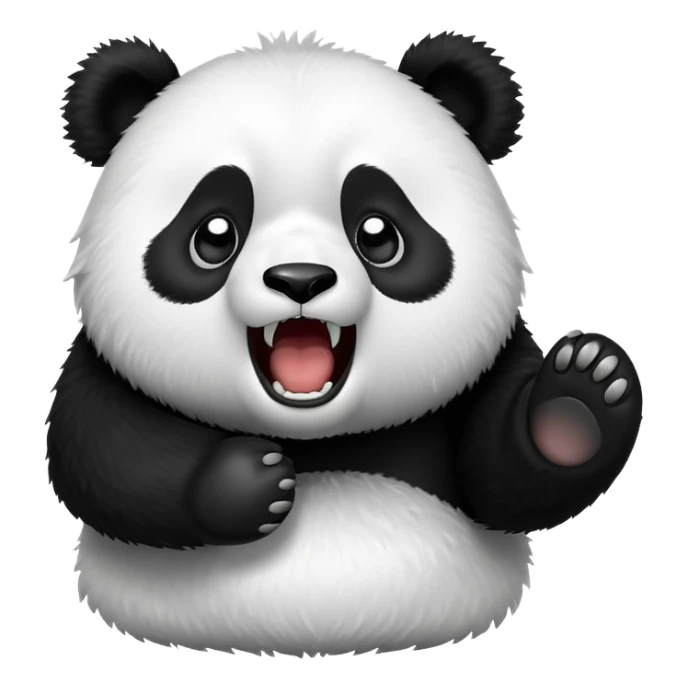 Panda gritando sticker