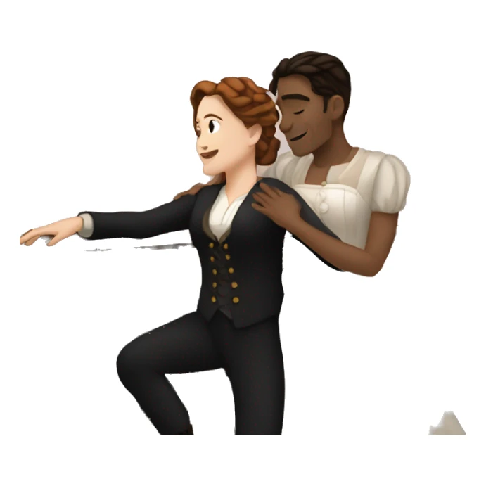 Jack and rose on the titanic sticker