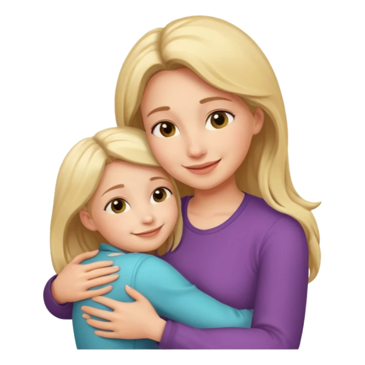 Mom hugging daughter sticker