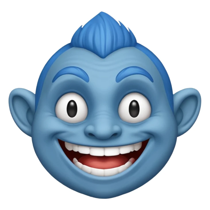 Troll troll face blue sticker