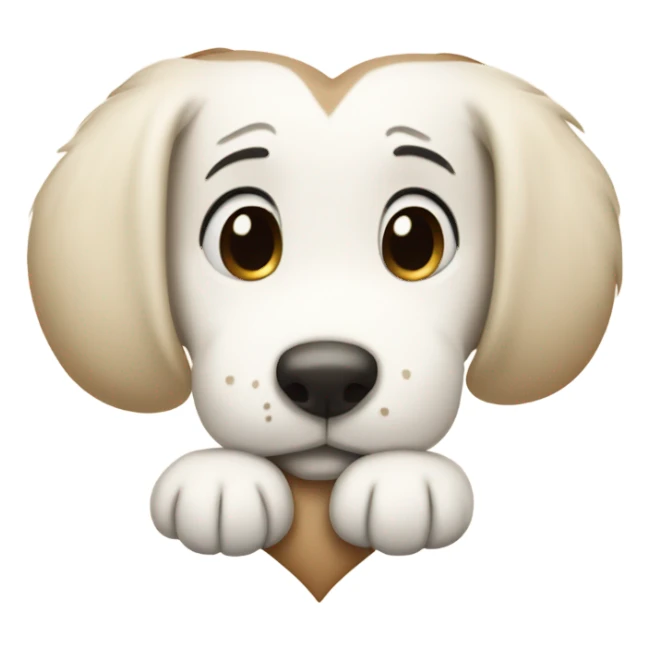 Snoopy laying on a beige heart  sticker