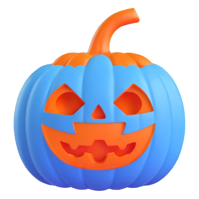 blue pumpkin sticker