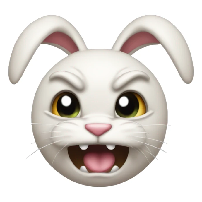 very angry bunny sticker