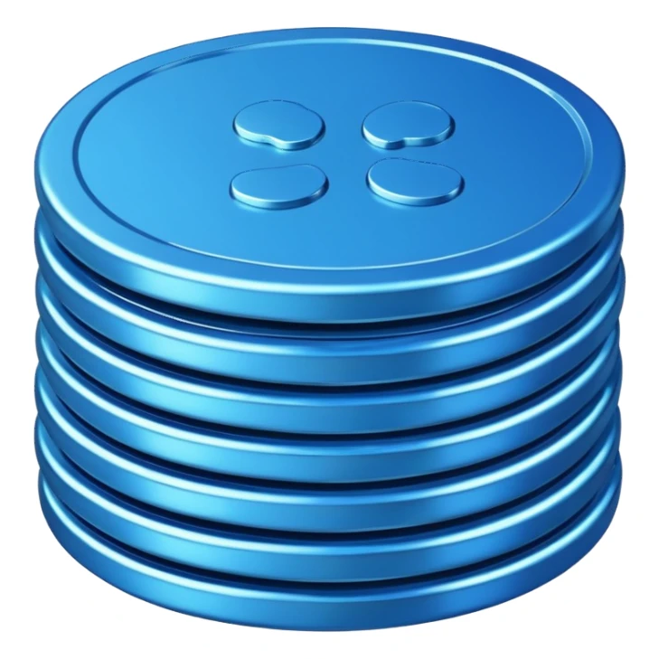 blue stack of coins sticker