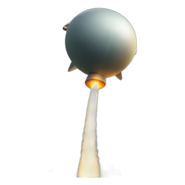 A missile falling to earth sticker