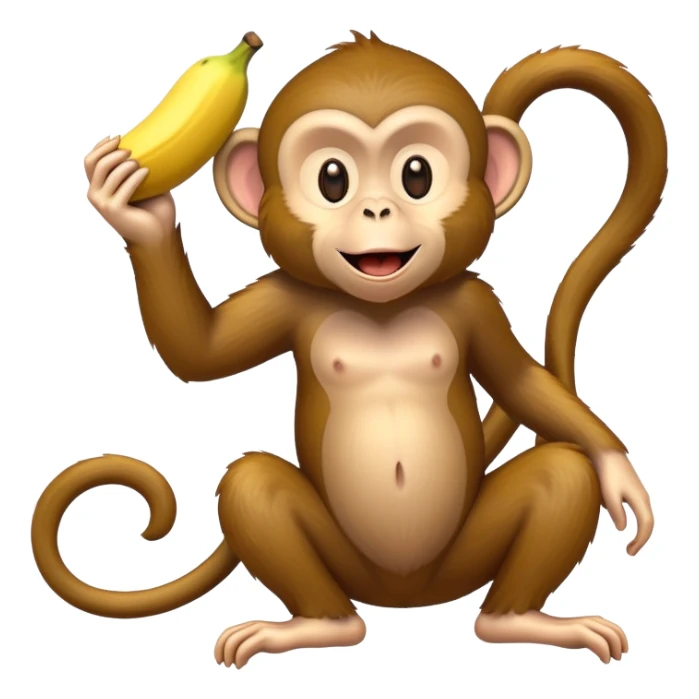 monkey with banana  sticker