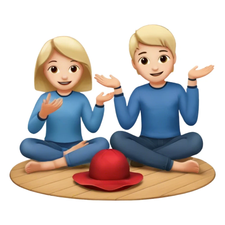 two kids playing at home sticker