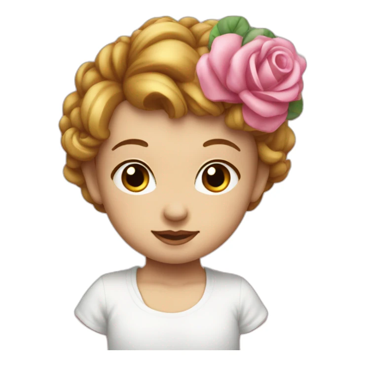 Bébé blanc avec un noeud rose sticker