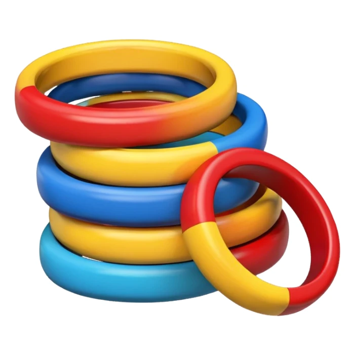 Colorful stacking rings sticker