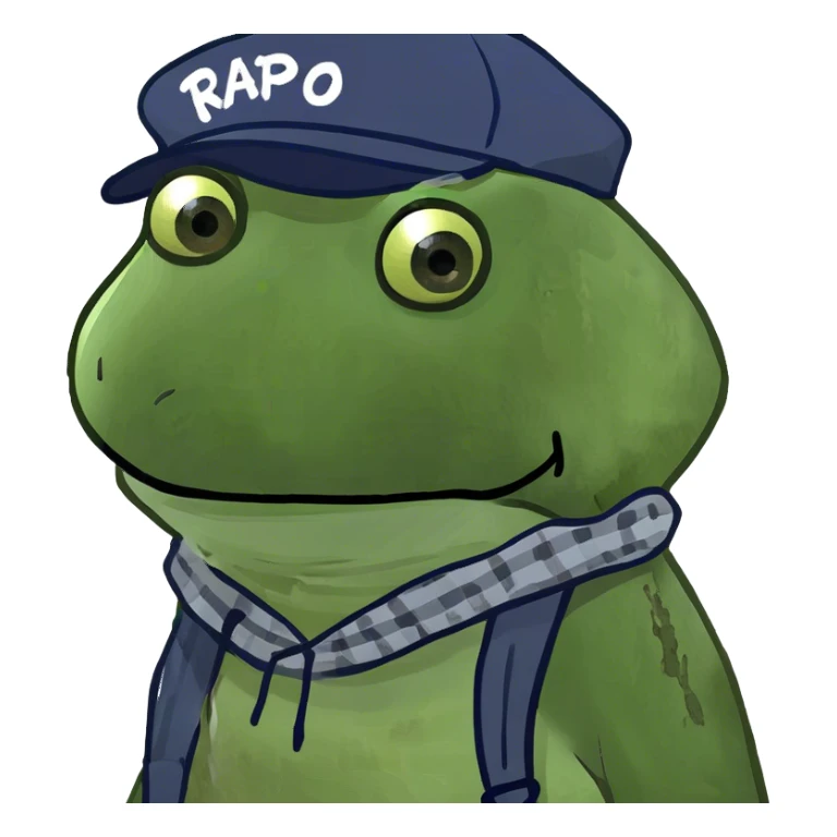 degen poor homeless frog sticker