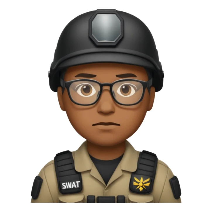 swat with glasses sticker