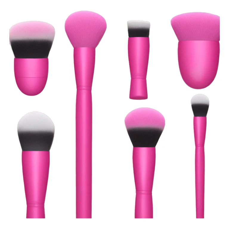 Pink makeup brushes sticker