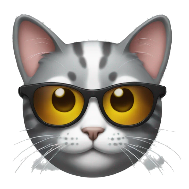 Cat with sunglasses sticker