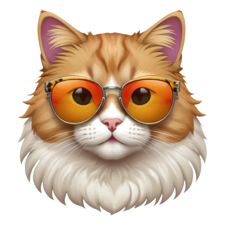 Cat with sunglasses sticker