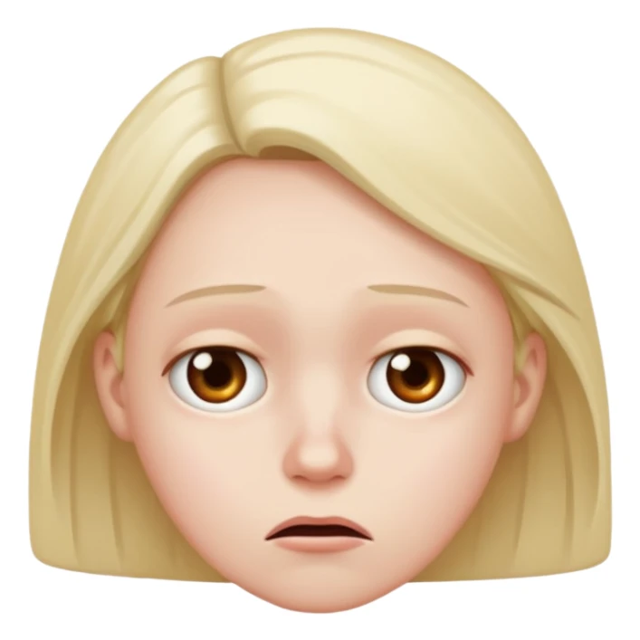 Worried face sticker