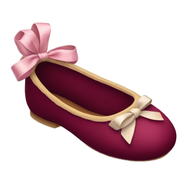 burgundy ballet slippers sticker