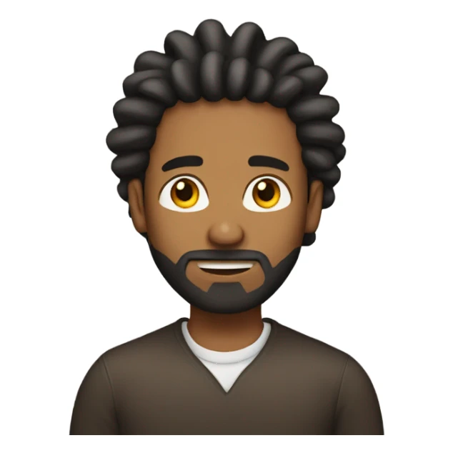 Brown man with dread and beard sticker