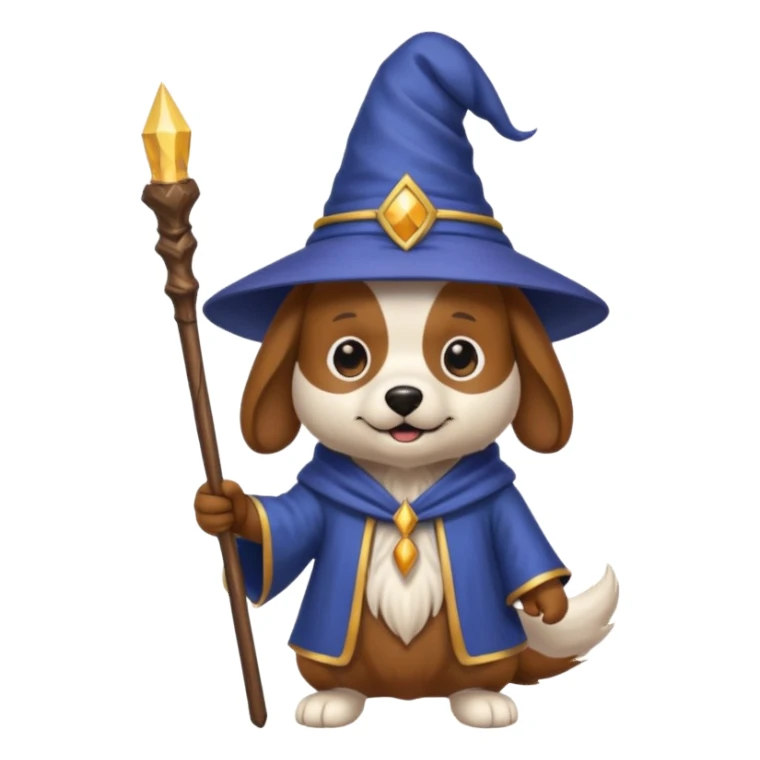 Dog wizard sticker