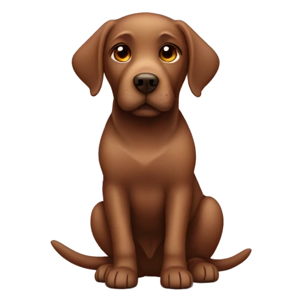 Brown Sweet Labrador with a cute looking face sticker