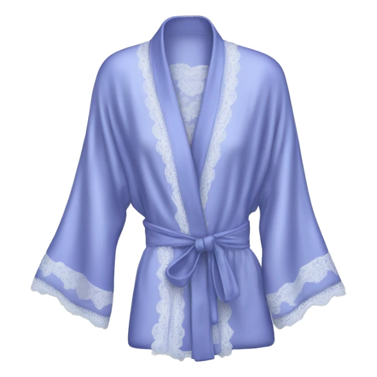 Periwinkle silk lace robe sticker