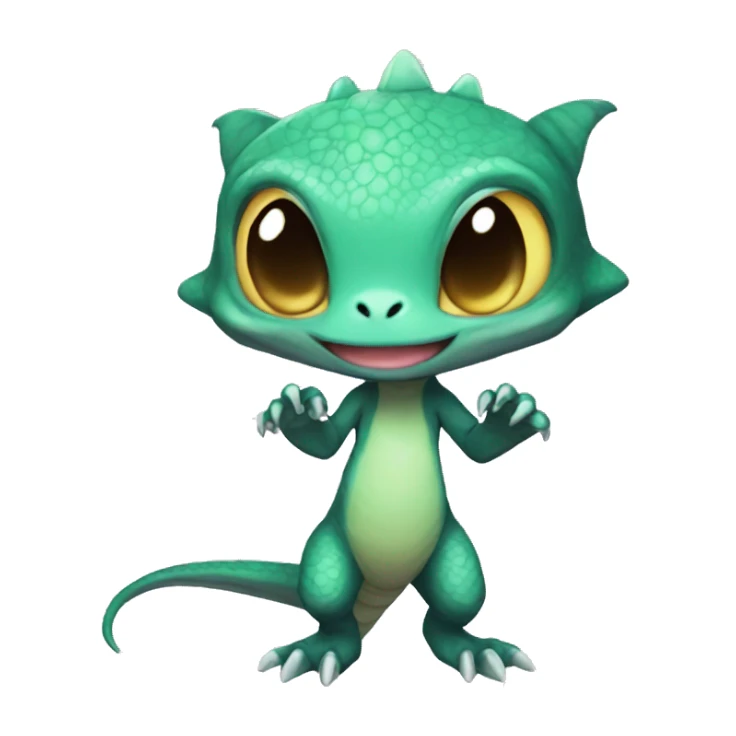 Chibi, Anthro-Sona-Lizard-Alien-Fakémon, Full Body sticker