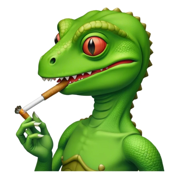 sleestak smoking a joint sticker