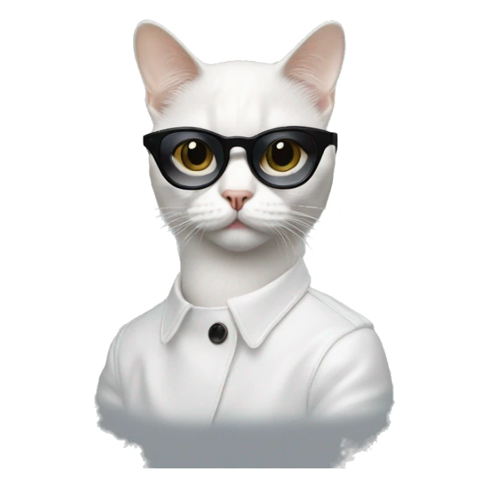 Cat in balenciaga glasses  sticker