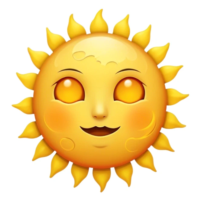 big sun with small tiny yellow moon moon beside it  sticker