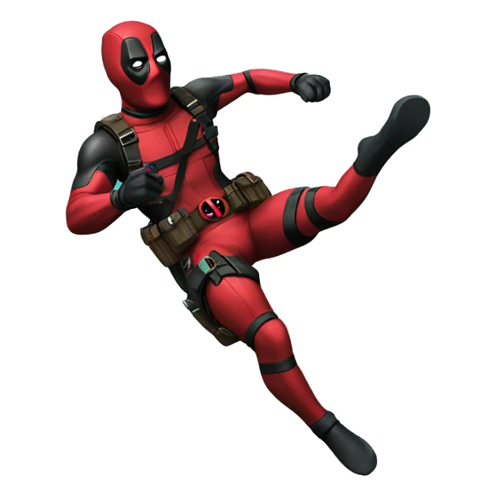 Diving deadpool sticker
