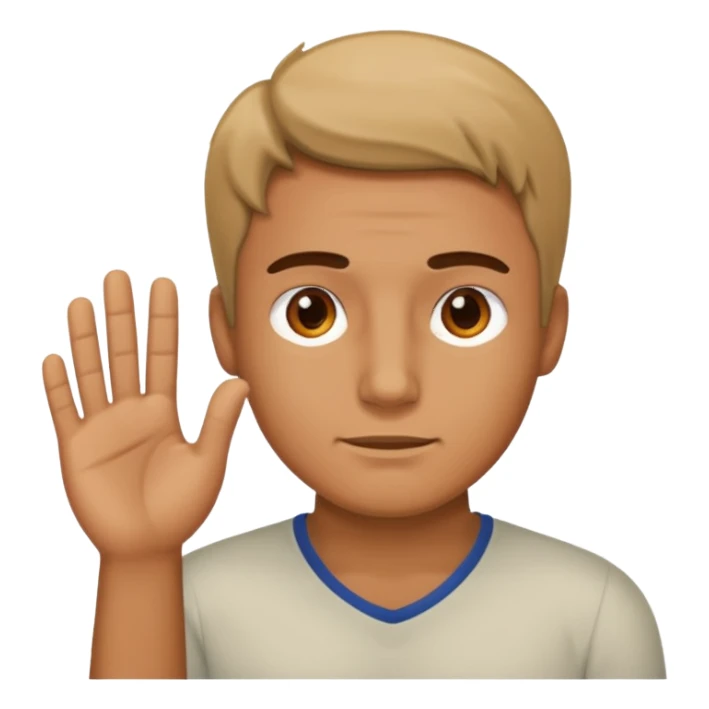 A man saying no with a nonchalant look sticker