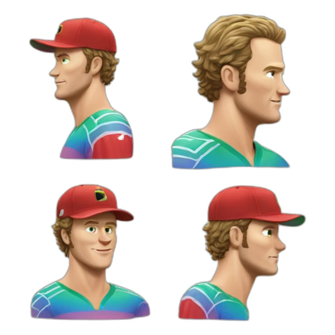 Jonathan Toews as rainbow beach bum sticker