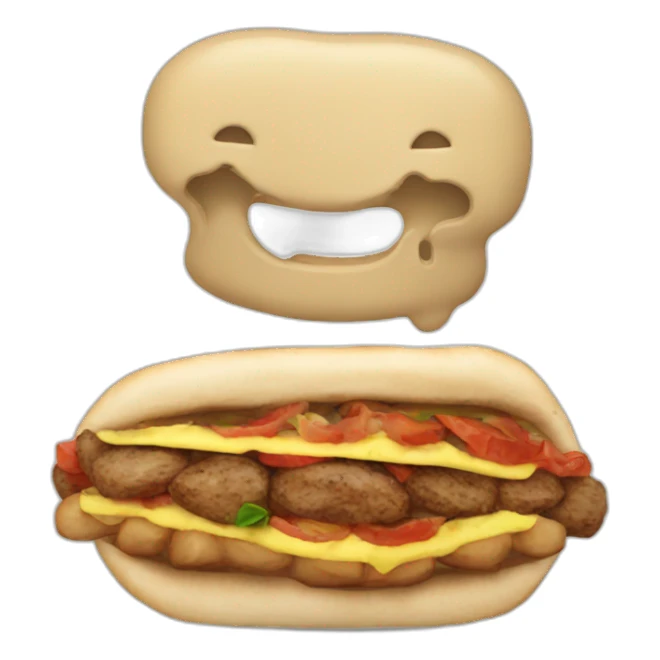 Chat qui mange un kebab sticker