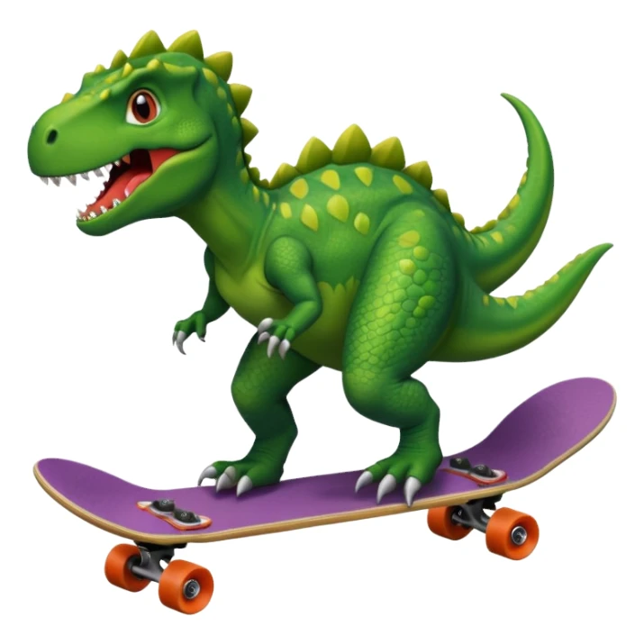 Dinosaur on a skateboard sticker
