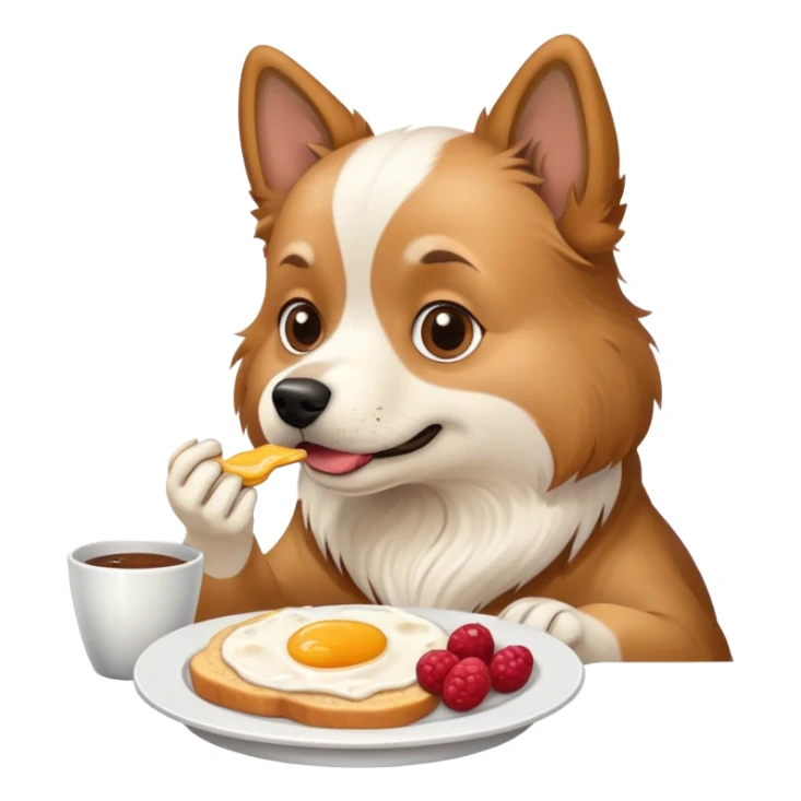 The dog et the bericfast sticker