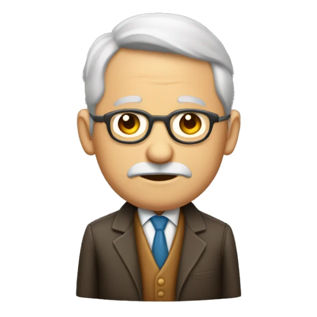 Un profesor con cola de caballo enojado sticker