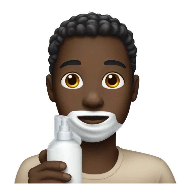 Black person with lotion sticker