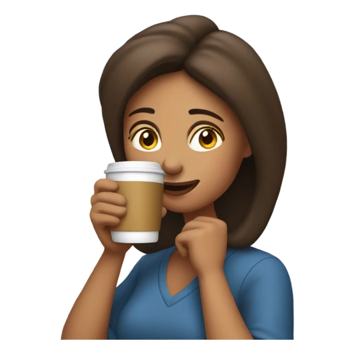 Woman drinking coffe sticker