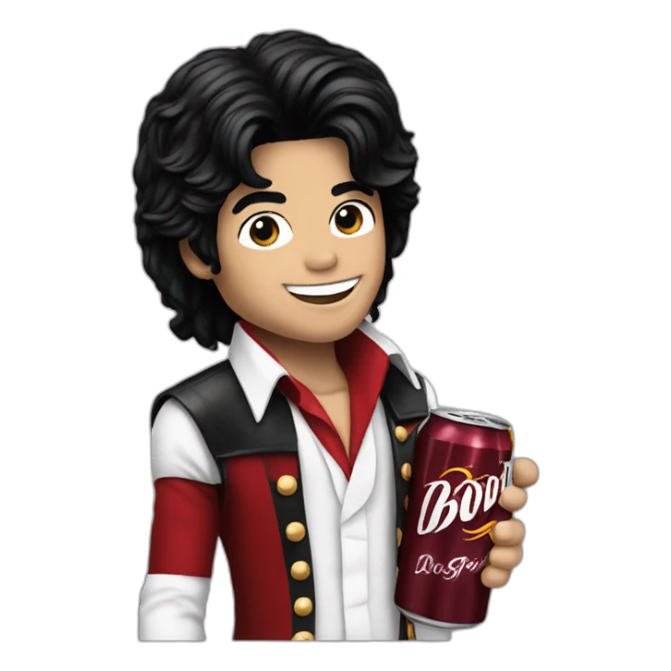 Michael Jackson boit du dr pepper sticker