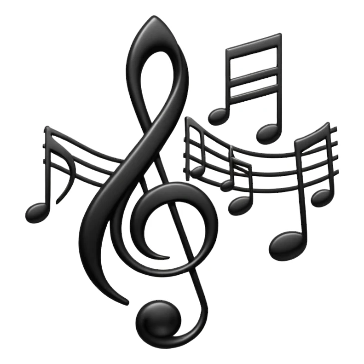 Bass and treble clef sticker