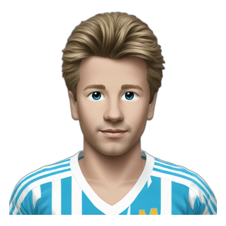 Young Chris Waddle Olympique de Marseille sticker