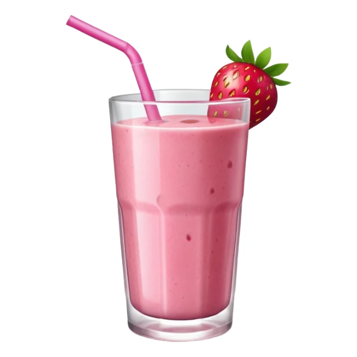 Strawberry smoothie (pink, straw) sticker