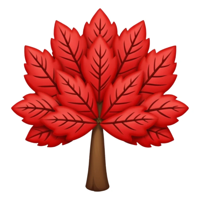 Un trébol de cinco hojas rojo sticker