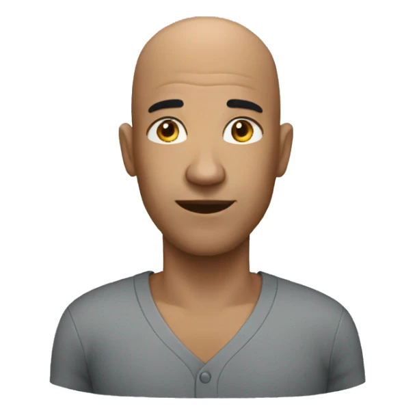 bald people affaid sticker