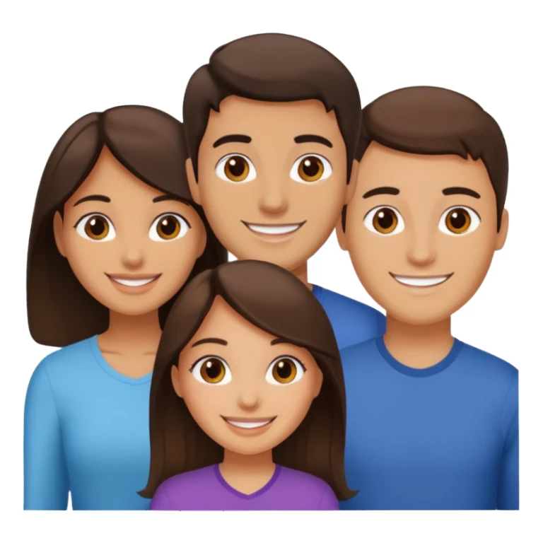 Throuple 2 girls 1 guy brunettes  sticker