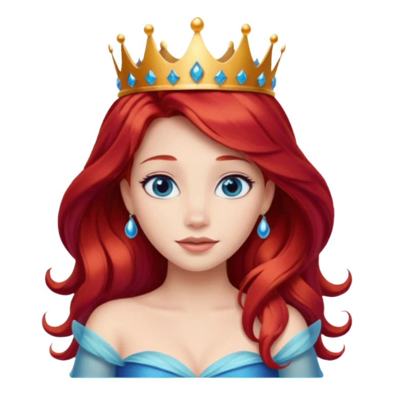 ariel Princess with crwon sticker
