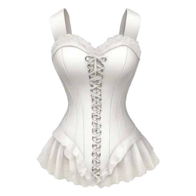 white corset dress  sticker