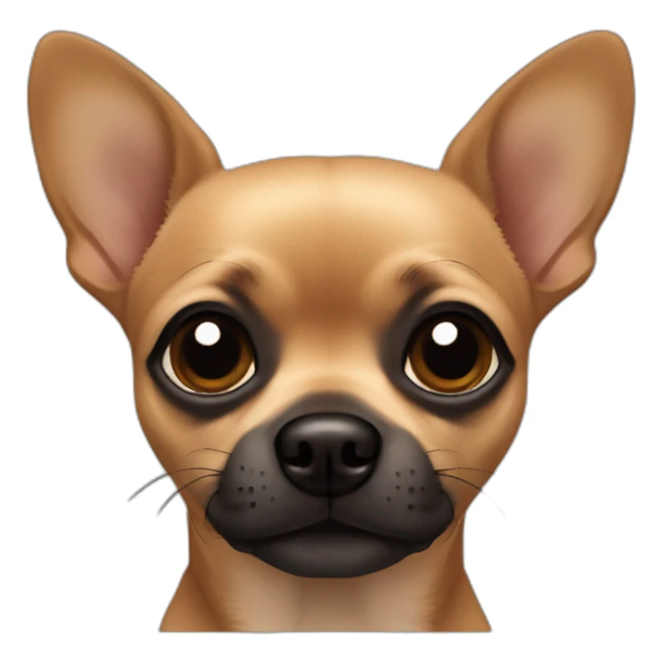 all brown chihuahua with black muzzle sticker