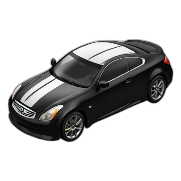 Black infiniti g35 coupe side view racing sticker