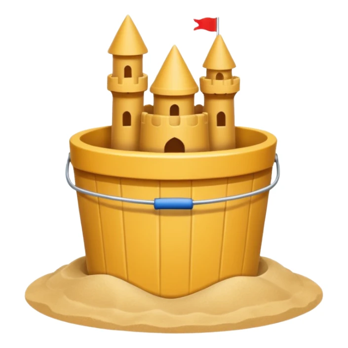 sand castle, Bucket-shaped castle sticker